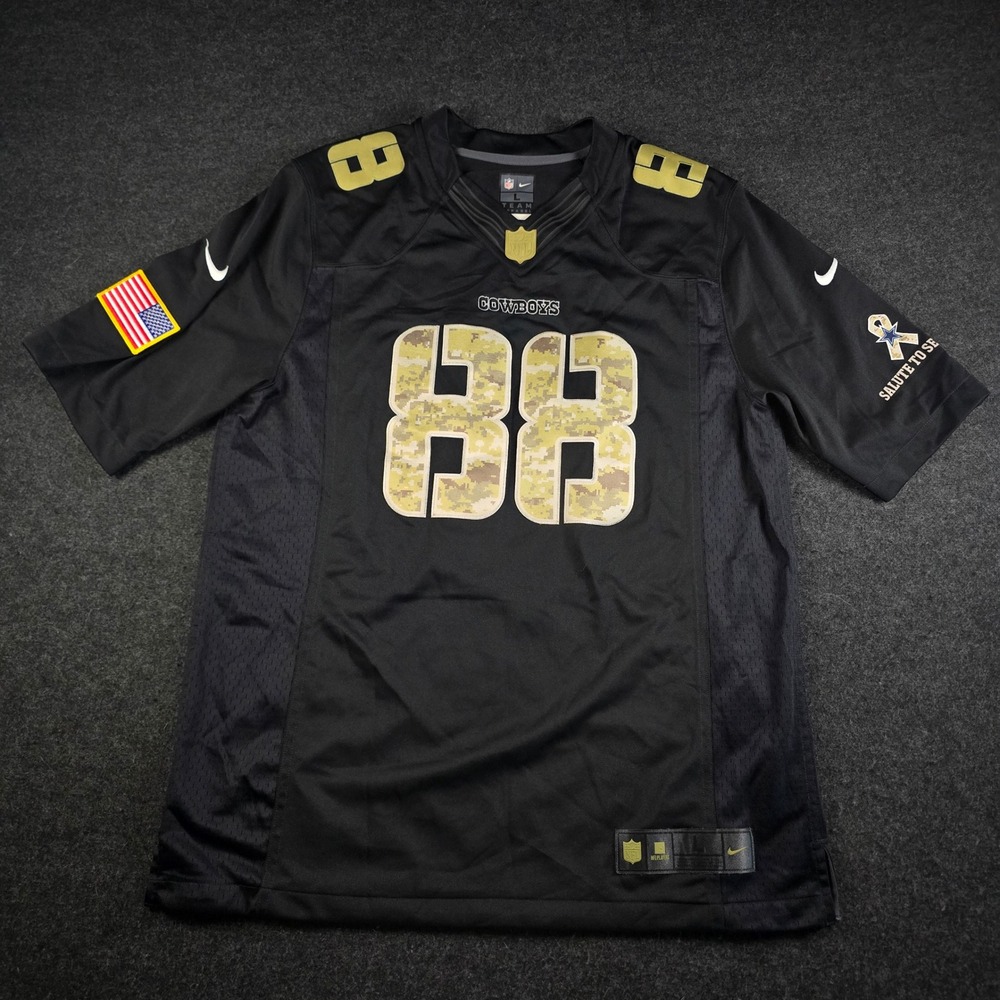 Nike Dallas Cowboys Dez Bryant 88 Salute to Service Jersey Black Camo Men's L